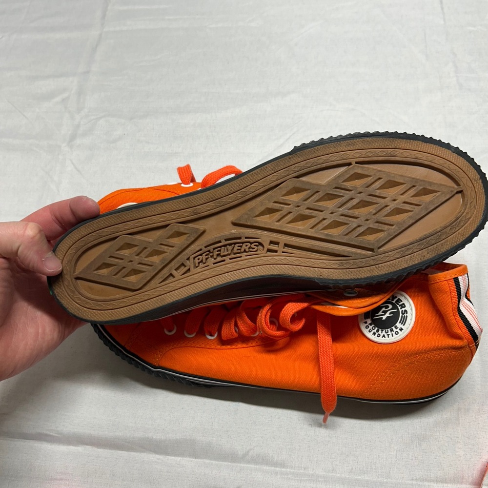 PF Flyers Center Hi Orange Canvas High Top Sneakers Mens 13 PM13OH1I - Picture 3 of 5